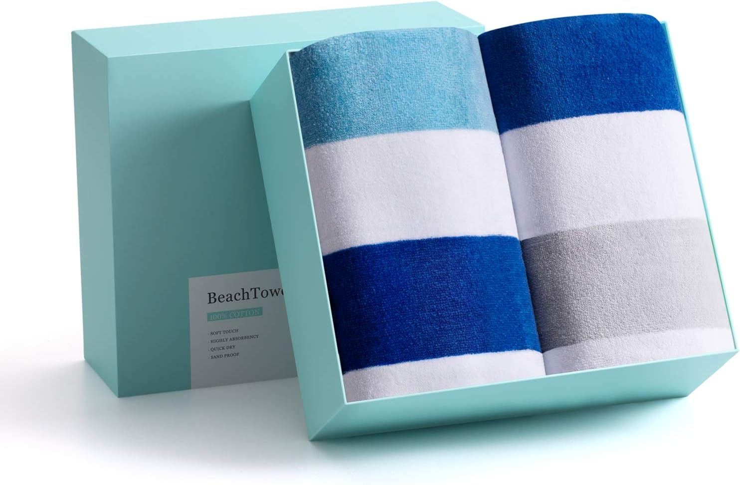 WIIKWEEK 100% Cotton Beach Towel for Travel. Stripe Towel Quick Dry Large Pool/Swim/Bath Towel for Adults（30" x 60"）… : Home & Kitchen