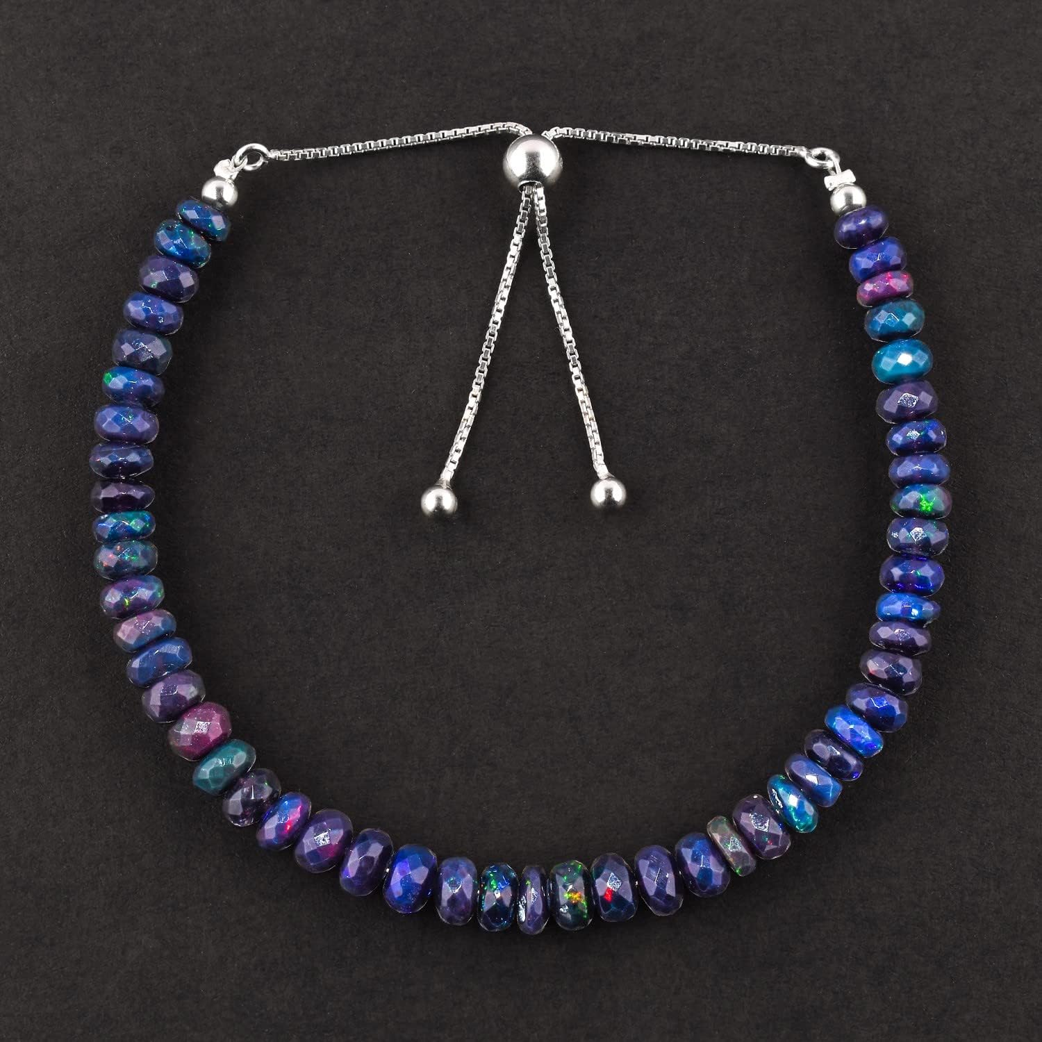 OdrillionGems Natural Gemstone Bolo Bracelet, Healing Crystals Beads, Rhodium Plated Jewelry, 925 Sterling Silver, Adjustable Slider, Anniversary, Birthstone, Gift for Women, Christmas Gift 10inch - Image 5