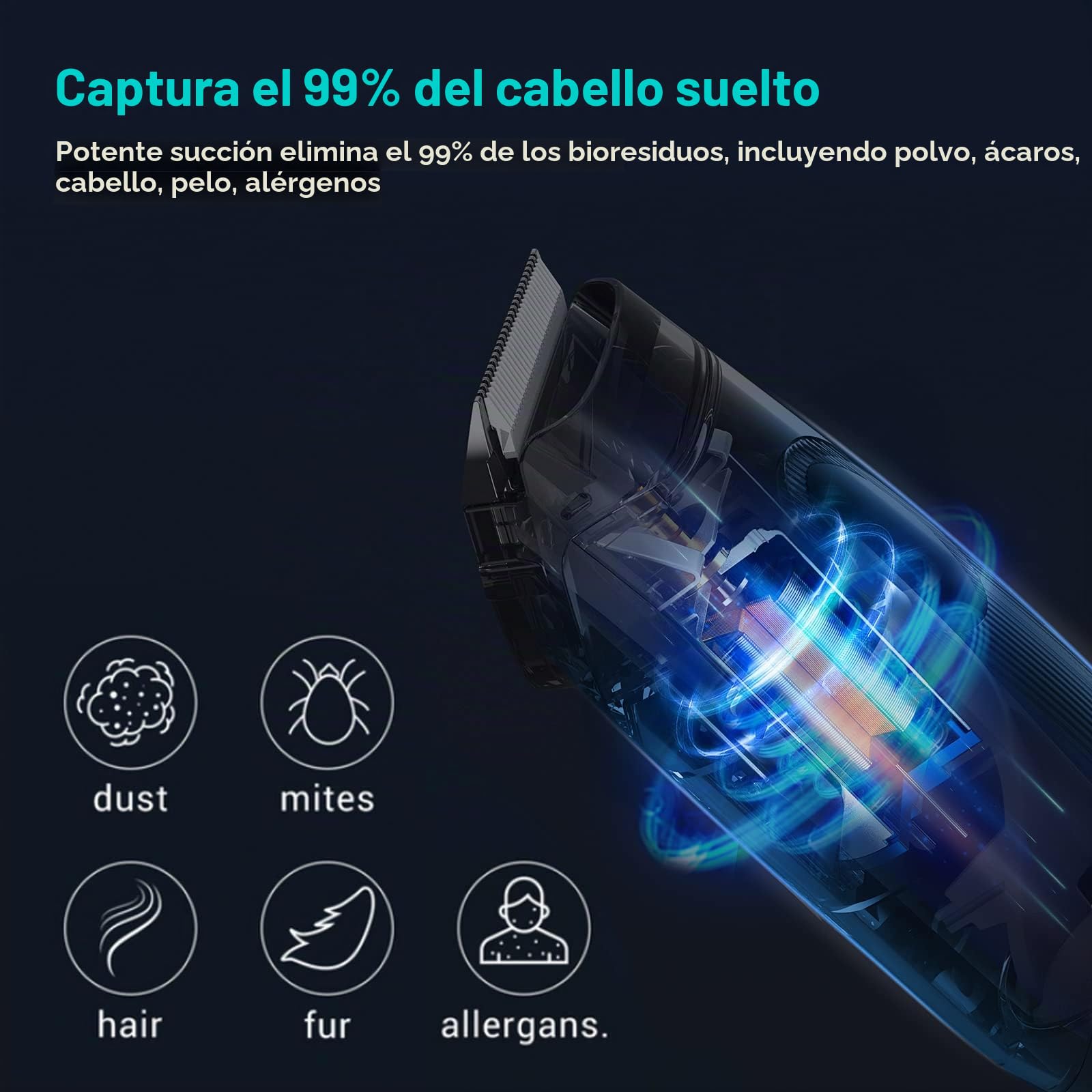 neabot P1 Pro Máquina de Cortar Pelo Profissional y Recarregável para Cães e Gatos, Set de Aseo para Perros, 5 Herramientas de Aseo Probadas (Gris)