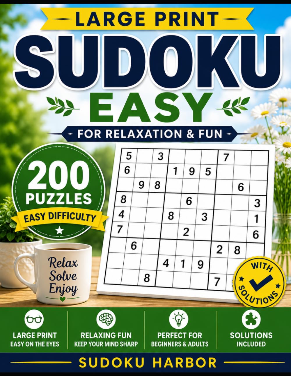 200 EASY SUDOKU PUZZLES WITH SOLUTIONS