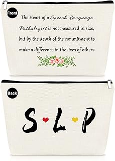 Speech Therapist Gift Makeup Bag Gift for SLP Women Speech Pathology Gifts Cosmetic Bag Pouch Speech Language Pathologist Gift Appreciation Gifts Thank You Gift Thanksgiving Gift for Speech Therapist
