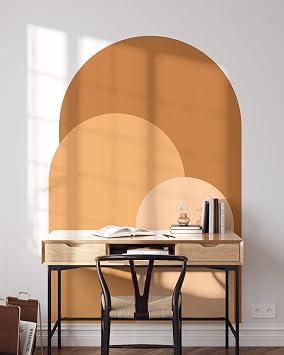 Modern Arch Wall Decal | Peel and Stick Arch Wall Sticker | Removable Self Adhesive Boho Mural | Headboard Sticker 24" W x 48" H