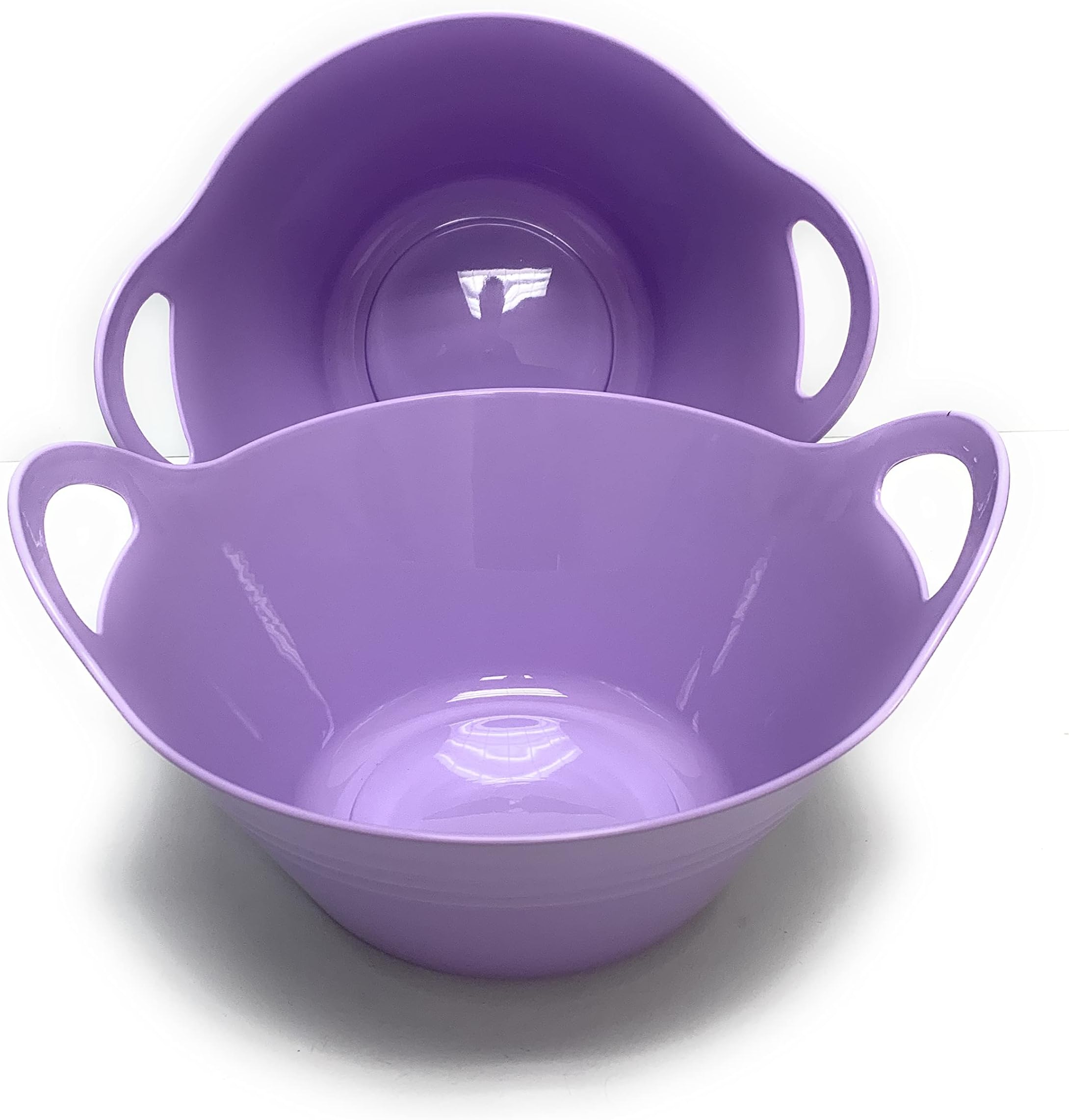 Amazon.com | Mintra Home Plastic Bowls with Handles (4.5L Large 2pk ...