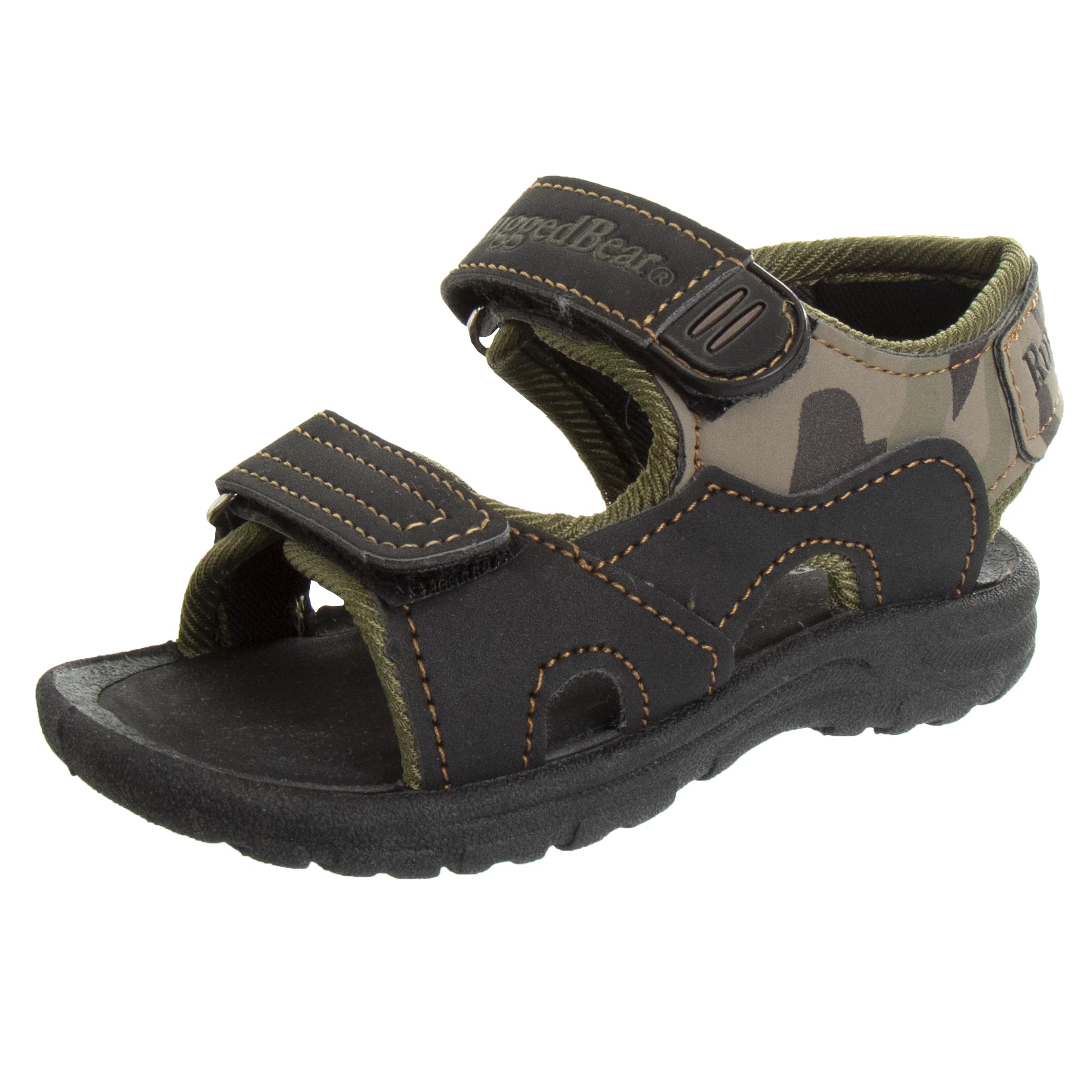 Rugged Bear Kids Boys Girls Open-Toe Outdoor Sport Water Sandals - beach pool slide adjustable strap shoes athletic summer (Toddler/Little Kid/Big Kid)