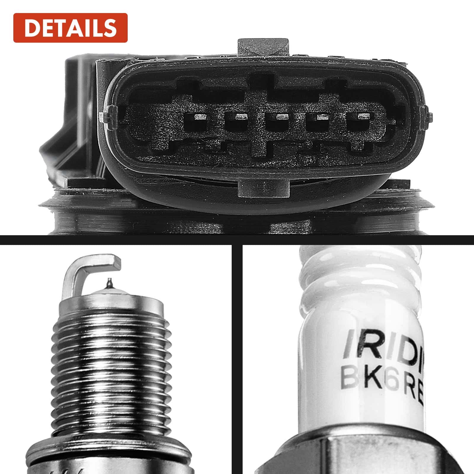 Frankberg 1 bobina di accensione + 4 candele 8200702693 | Compatibile con: K.a.n.g.o.o KC0/1, Talia II LU, Clio IV Grandtour KH, Logan MCV II, S.a.n.d.e.r.o BS