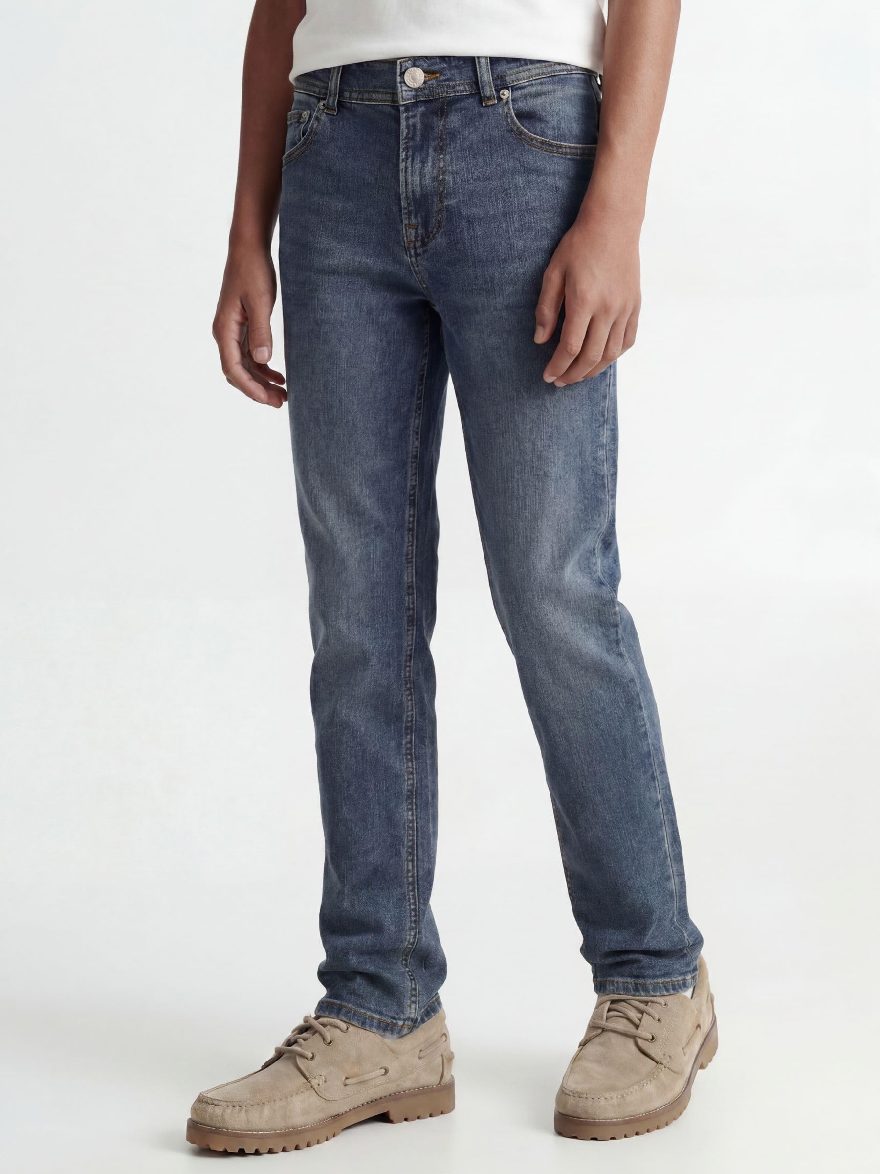 JACK & JONES Jjiclark Jjorig Stretch Sq 223 Noos Jnr Garçon Jeans, Bleu, 164