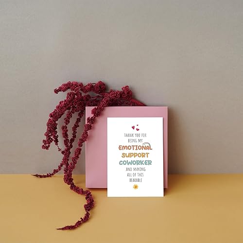 Miniatura 4 de Tarjeta de cumpleaños para compañero de trabajo, divertida tarjeta de agradecimiento para compañero de trabajo, tarjeta de apoyo emocional, tarjeta