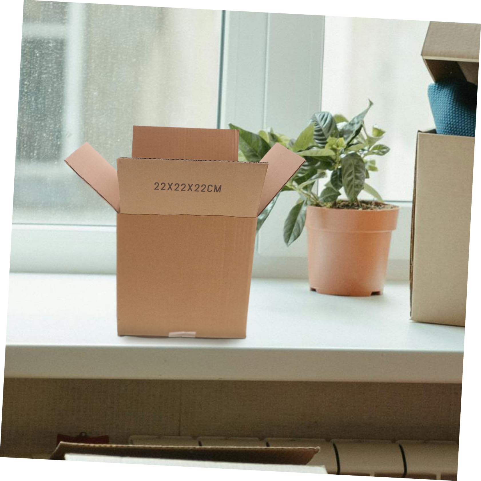 Kleine Quadratische Versandkartons 5 Stück aus Papier Braun