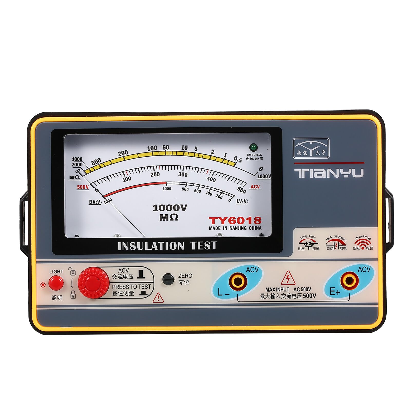 Sponsored Ad – Insulation Resistance Meter Digital Ohmmeter Megger Handheld Insulation Tester Megameter 0-2000MΩ 1000V High Accuracy Megohmmeter Insulation Measurement Instrument