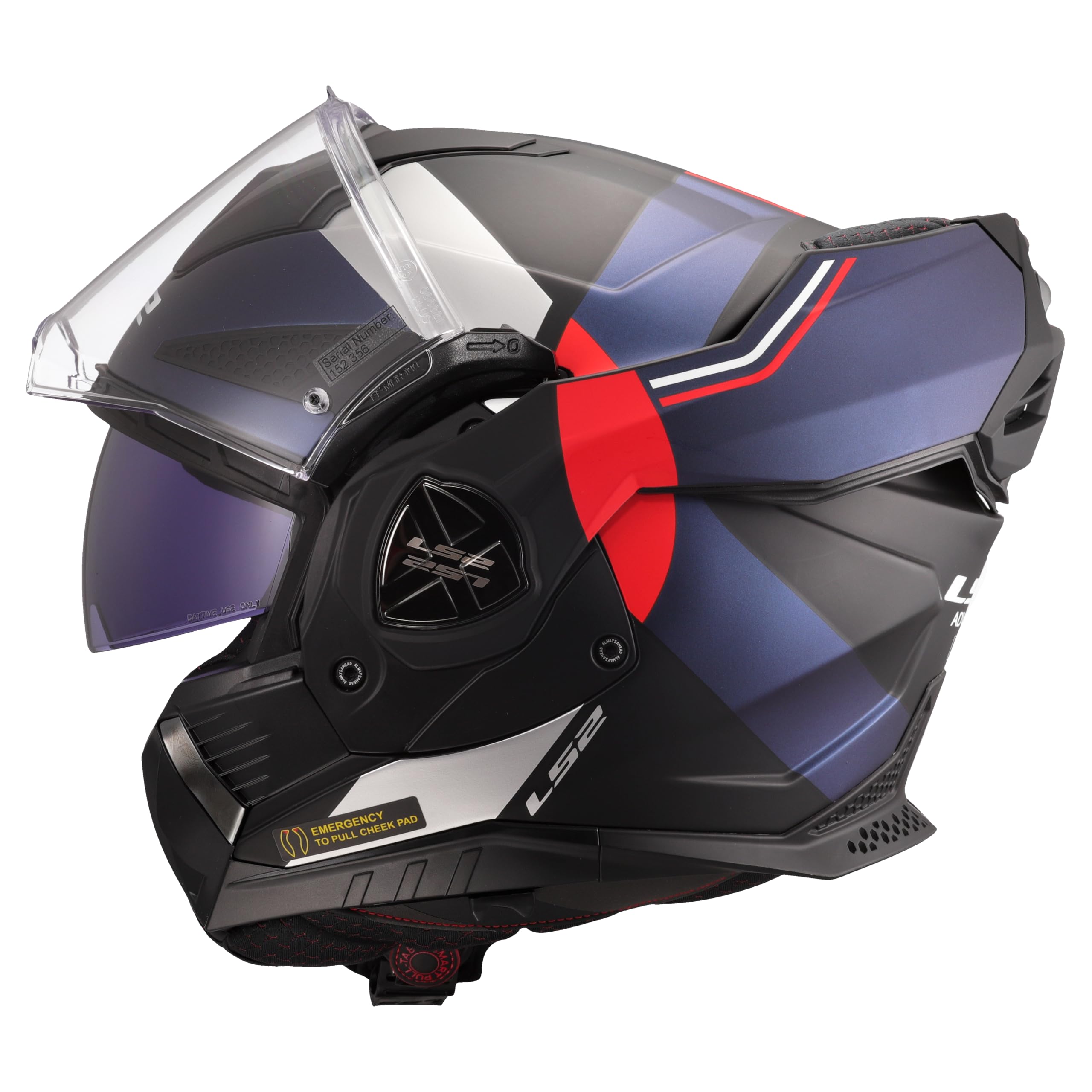 LS2, Casco Moto Modular ADVANT X ULTRA Matt Blue Red, M