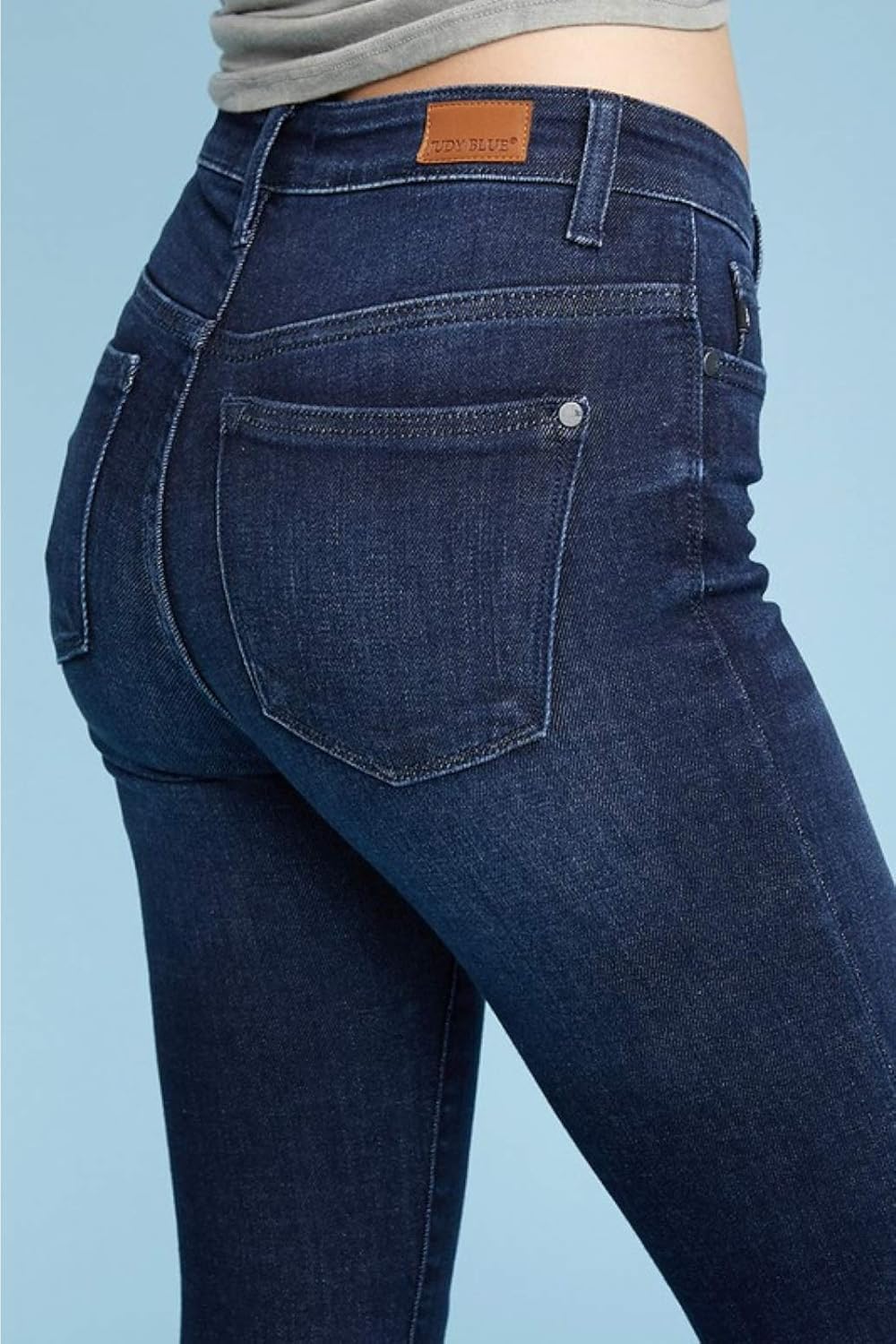 Judy Blue Women’s High Waist Skinny Jeans – Super Dark Wash, Stretch Denim, 93% Cotton, Comfortable & Flattering Fit 82132