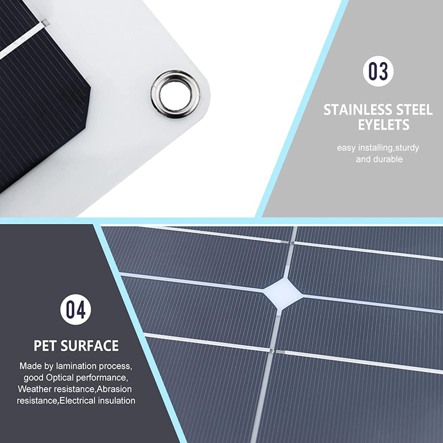 Kit Pannello Solare, Kit Pannello Solare Flessibile 800w 18v Sistema modulo fotovoltaico monocristallino 18v 40A Controller Solare per Ricarica Batteria 12v,OnePiece