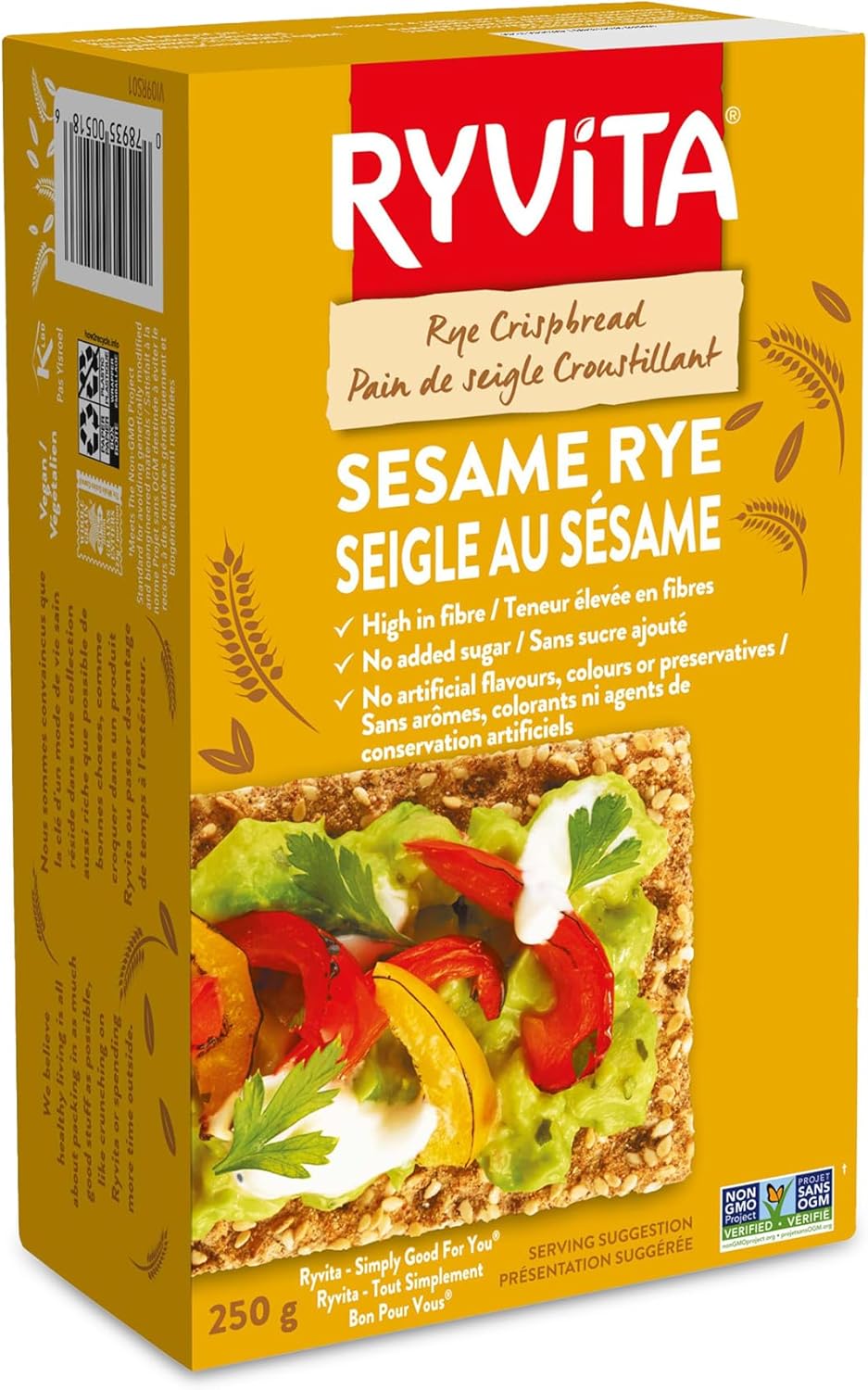 Ryvita Original Crispy Rye Crispbread In A 250g Pack Stock Photo