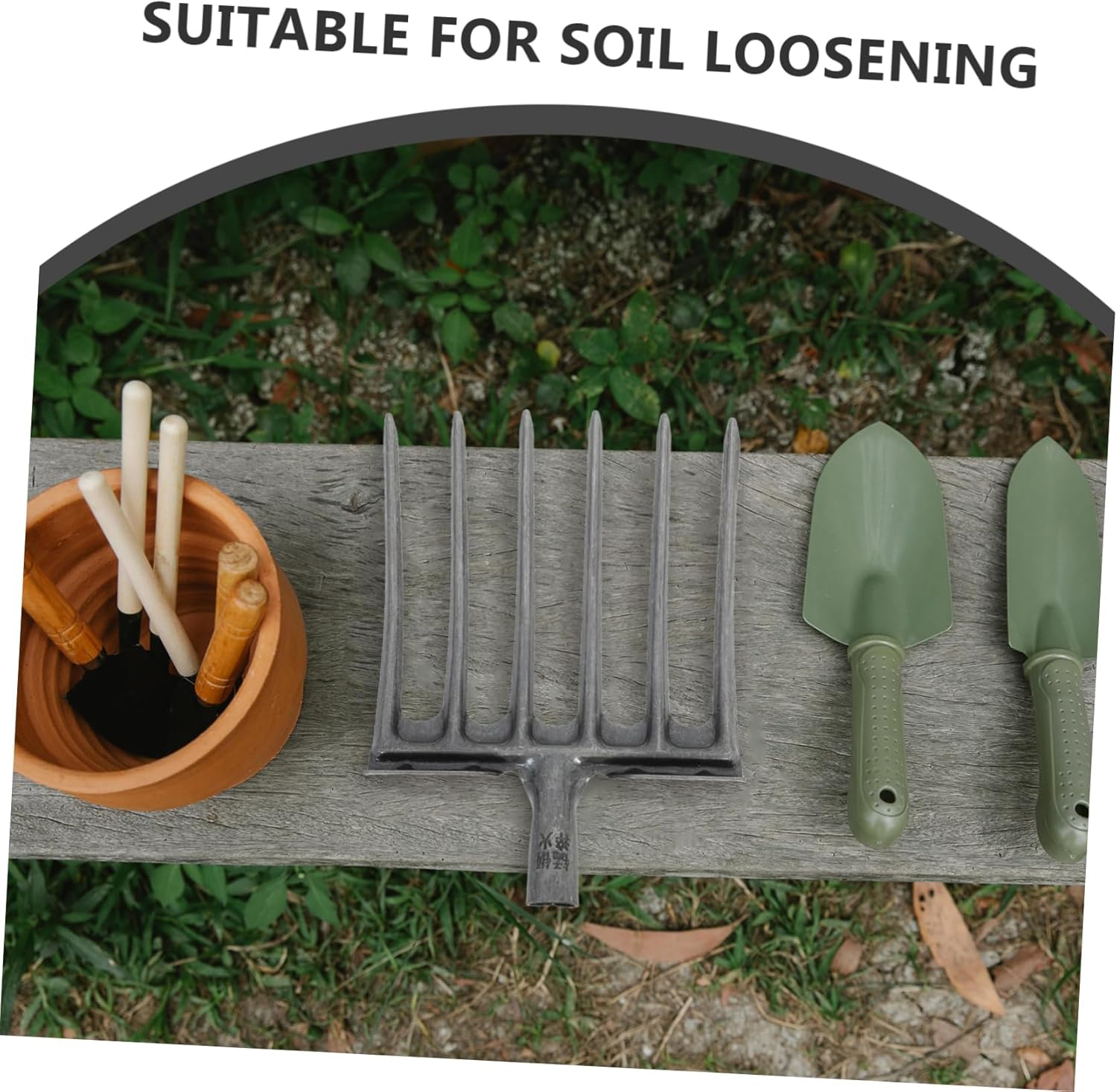 BESPORTBLE Sturdy Steel Plowing Fork Head for Efficient Soil Aeration Versatile Garden Tool for Deep Loosening and Cultivating Flower Beds and Fields Easy to Attach to Handles