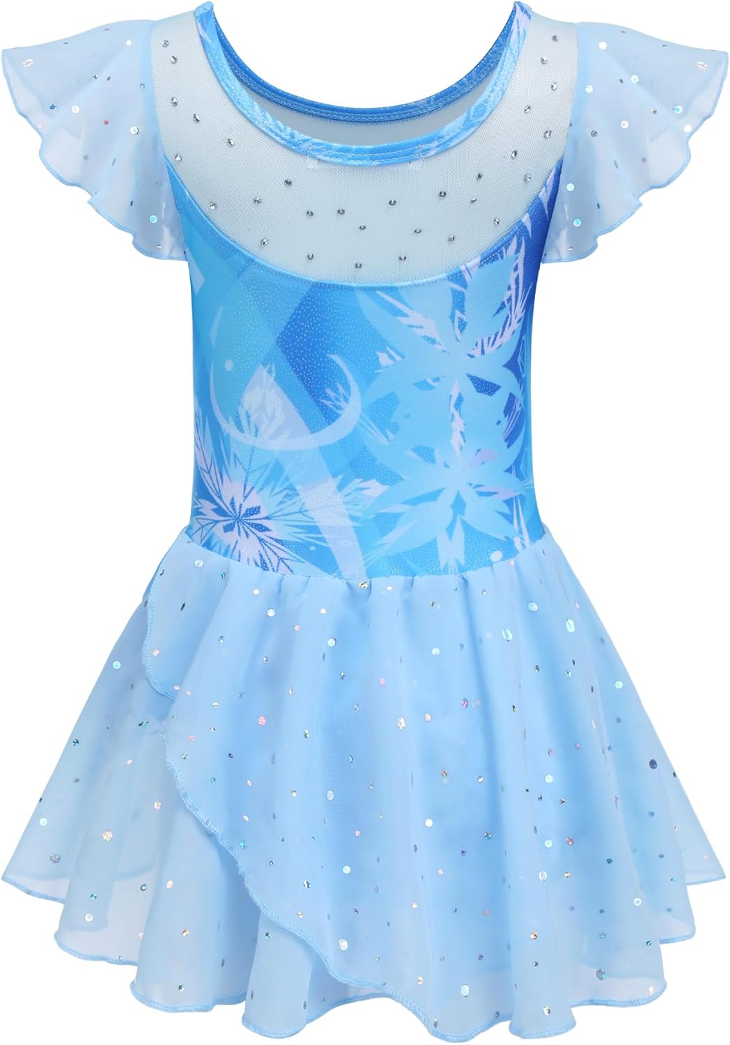 Zaclotre Girls Ballet Leotards Ruffle Sleeve Sparkle Dance Leotard Toddler Ballerina Dress Outfits - Image 4