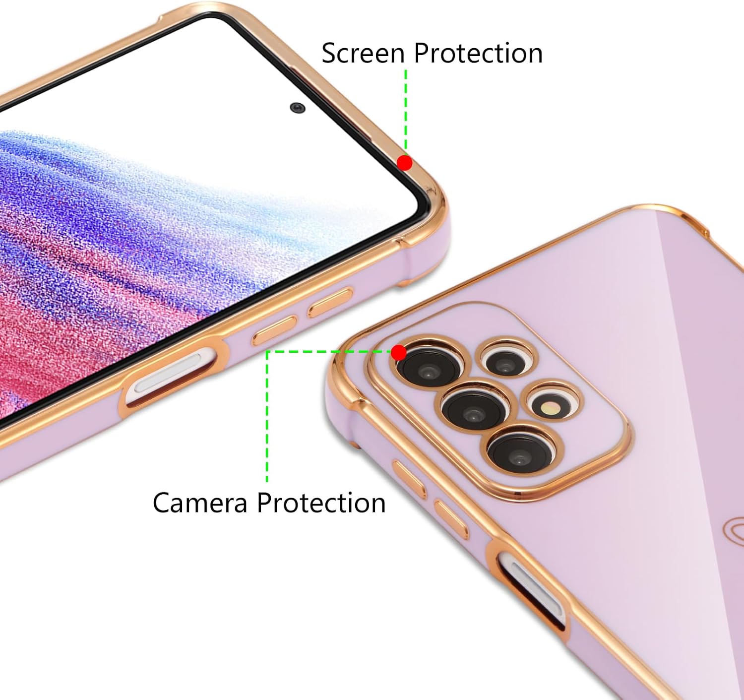 ZTOFERA for Samsung Galaxy A23 4G/5G Case with Heart Pattern,Purple image 2