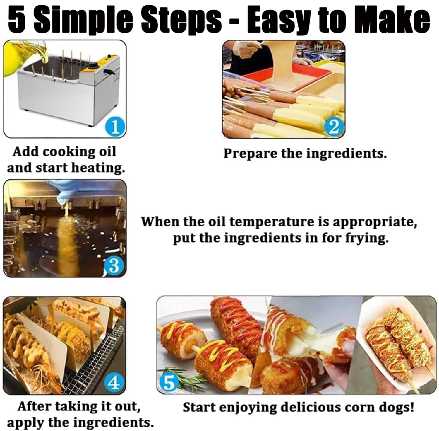 Macchina per friggere Bastoncini per Hot Dog al Formaggio, friggitrice elettrica Commerciale da 12 Litri, friggitrice elettrica per Bastoncini per Hot Dog da 1900 W