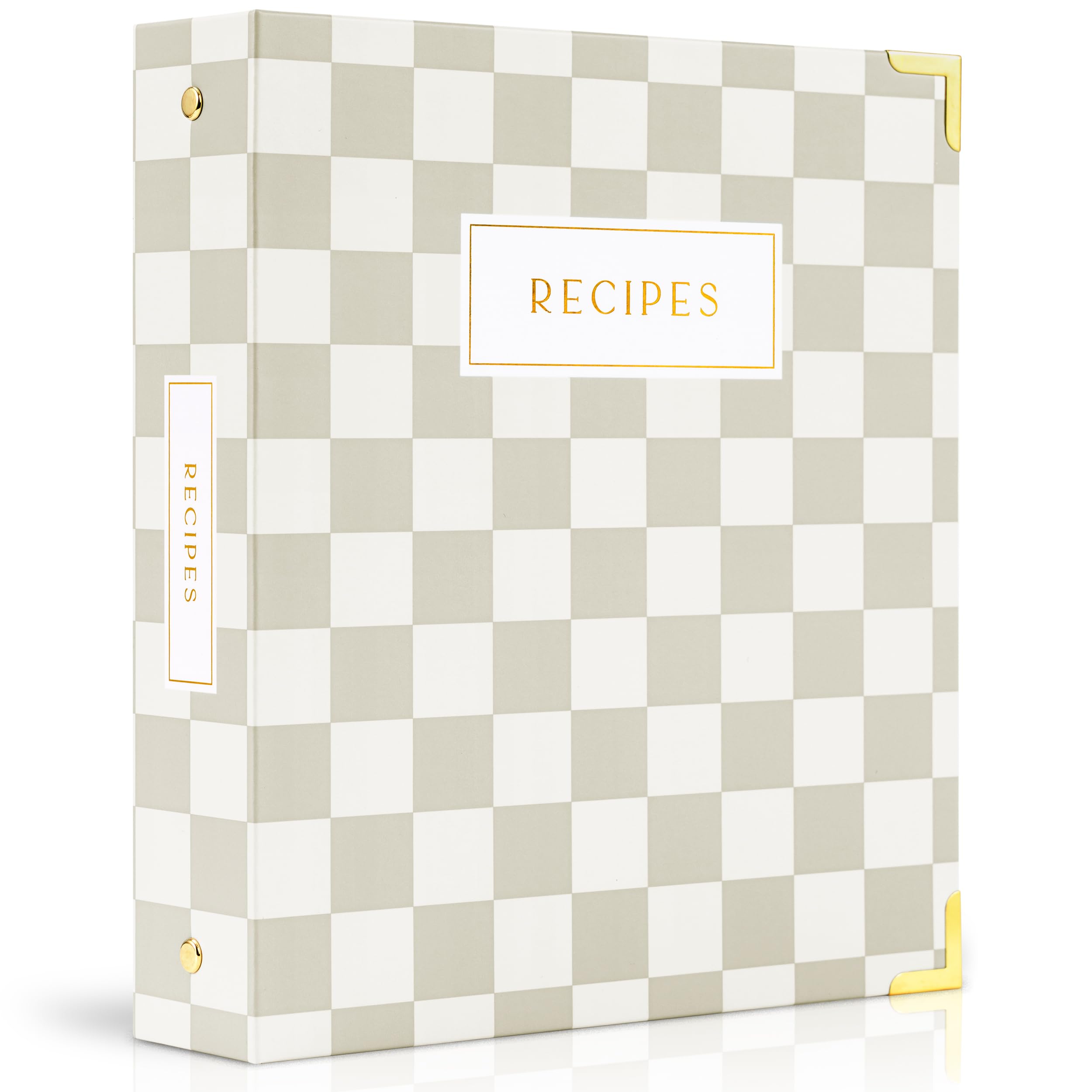 Aesthetic Recipe Binder with Waterproof Cover - The Perfect Recipe Book with Plastic Sleeves to Write in Your Own Recipes - Quality Blank Cookbook