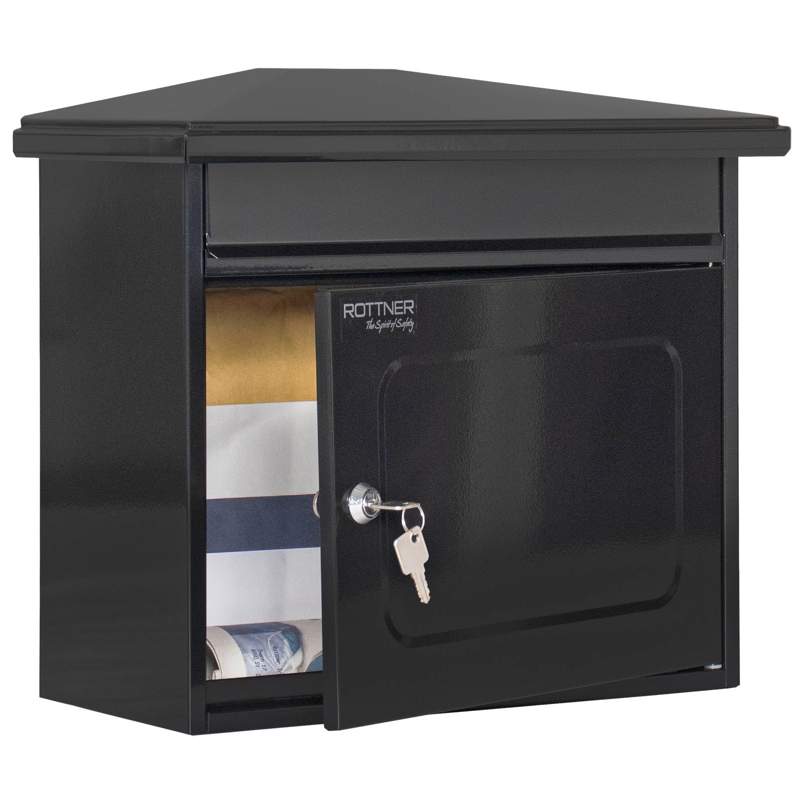 Sponsored Ad – Worthersee Extra Large Steel Mail Box A4 Post Box Letter Box Black Anthracite