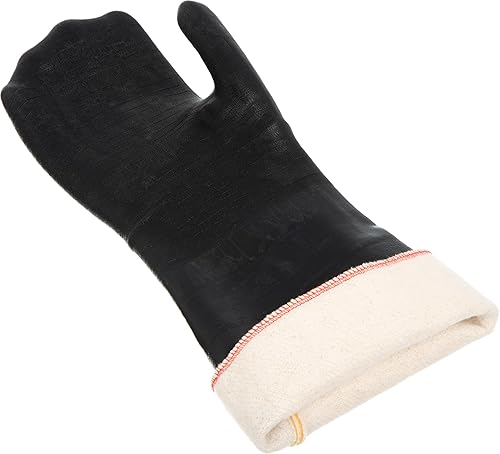 Miniatura 5 de San Jamar 6786RMT - Manopla de horno con protección de temperatura para freidora de goma de neopreno, 16 pulgadas de largo, XL