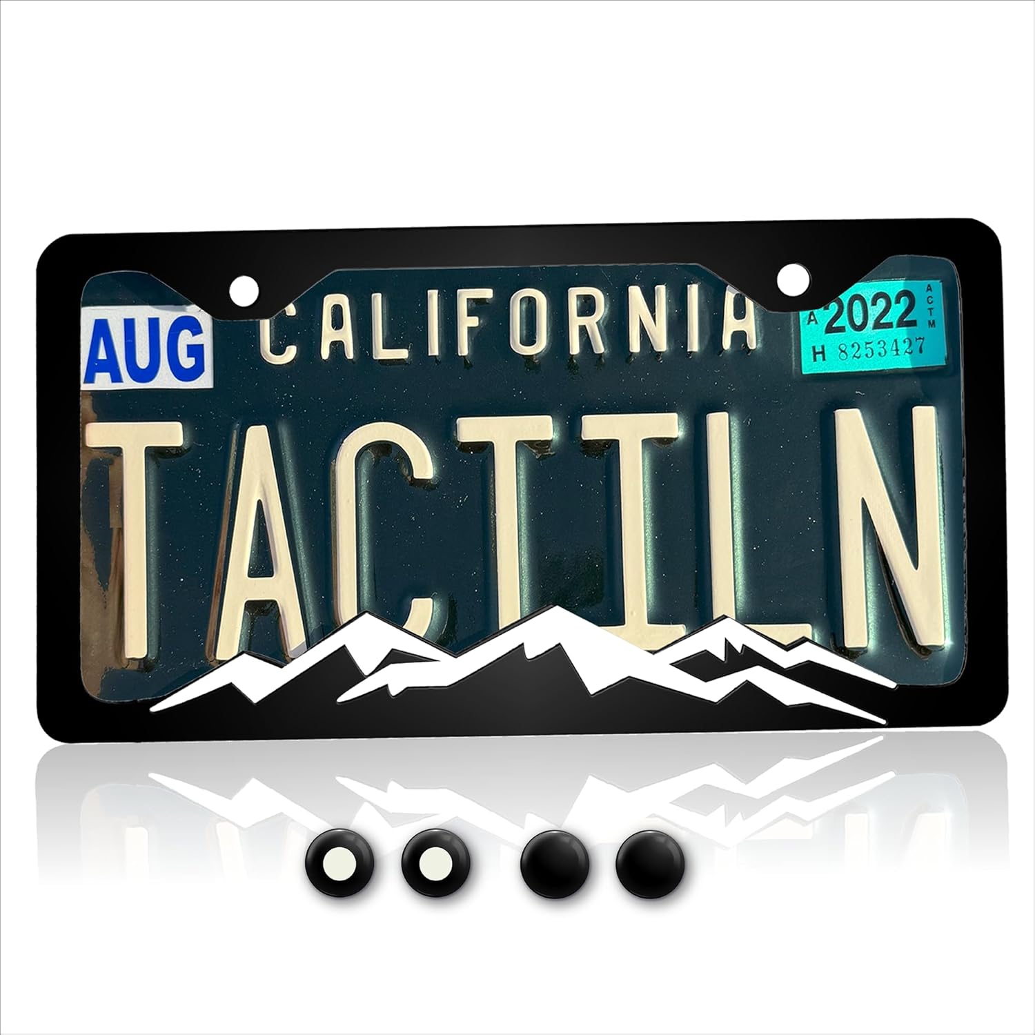 TACTILIAN Black Mountain License Plate Frame Holder | Car Front License Plate Cover with 2 Holes, Porta Placas para Auto | No Noise ABS Rustproof License Plate Holder for Trucks - Image 6