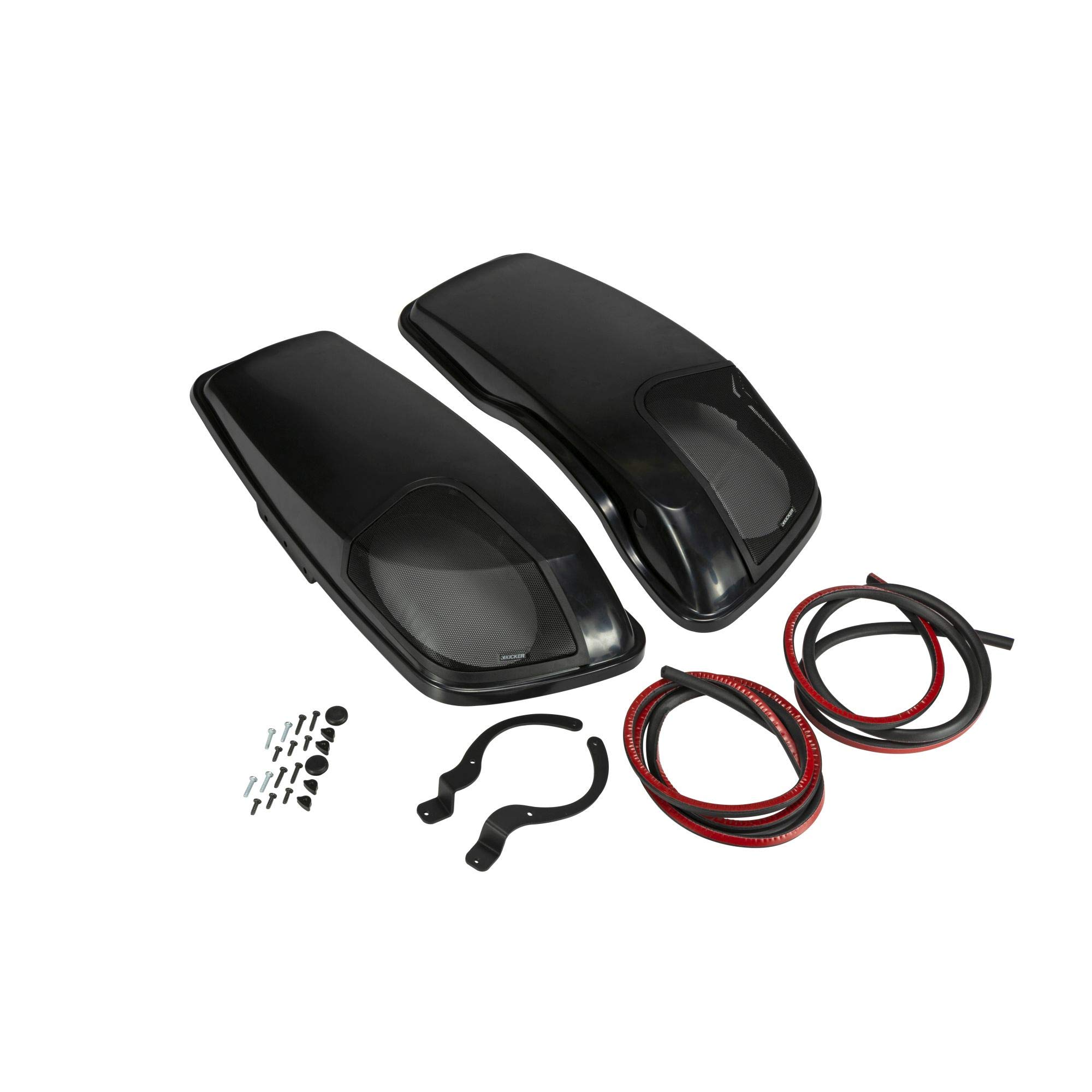 Kicker 46HDBL Bag Lids, Pair & 6x9 Inch PS-Series Powersports Speakers 40PS694 4-Ohm Compatible with 2014-Up Harley Davidson