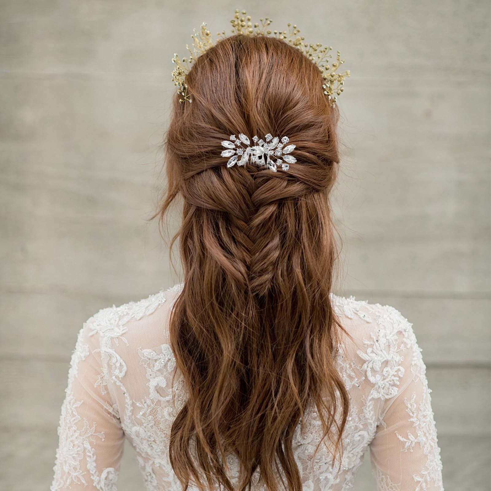 2 pezzi copricapo da sposa in strass argento, accessori per capelli da sposa per donne, fermagli lucidi per la sposa, decorazioni per forcine di cristallo per matrimoni, forniture per cerimonie