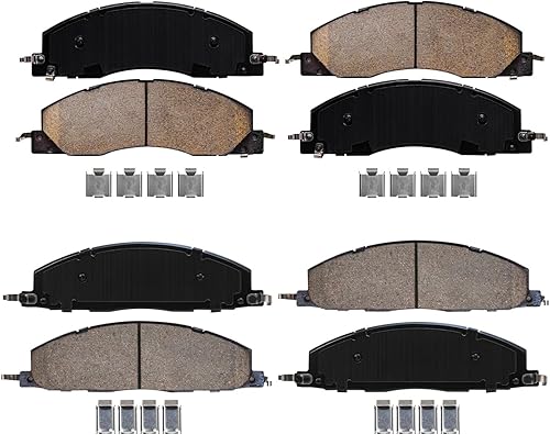 Miniatura 5 de Detroit Axle - Pastillas de freno para Dodge Ram 2500 3500 2009-2010, Ram 1500 2011-2018 2500 3500, 4 piezas de repuesto de pastillas de freno de