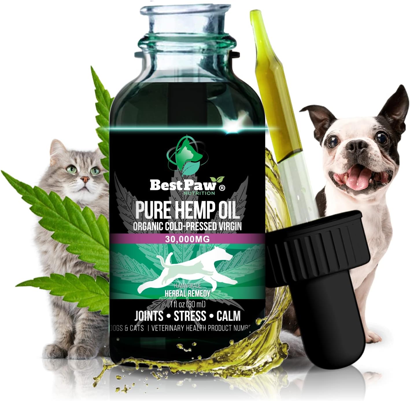 Best Paw Nutrition Organic Hemp Oil for Dogs and Cats Joint Pain