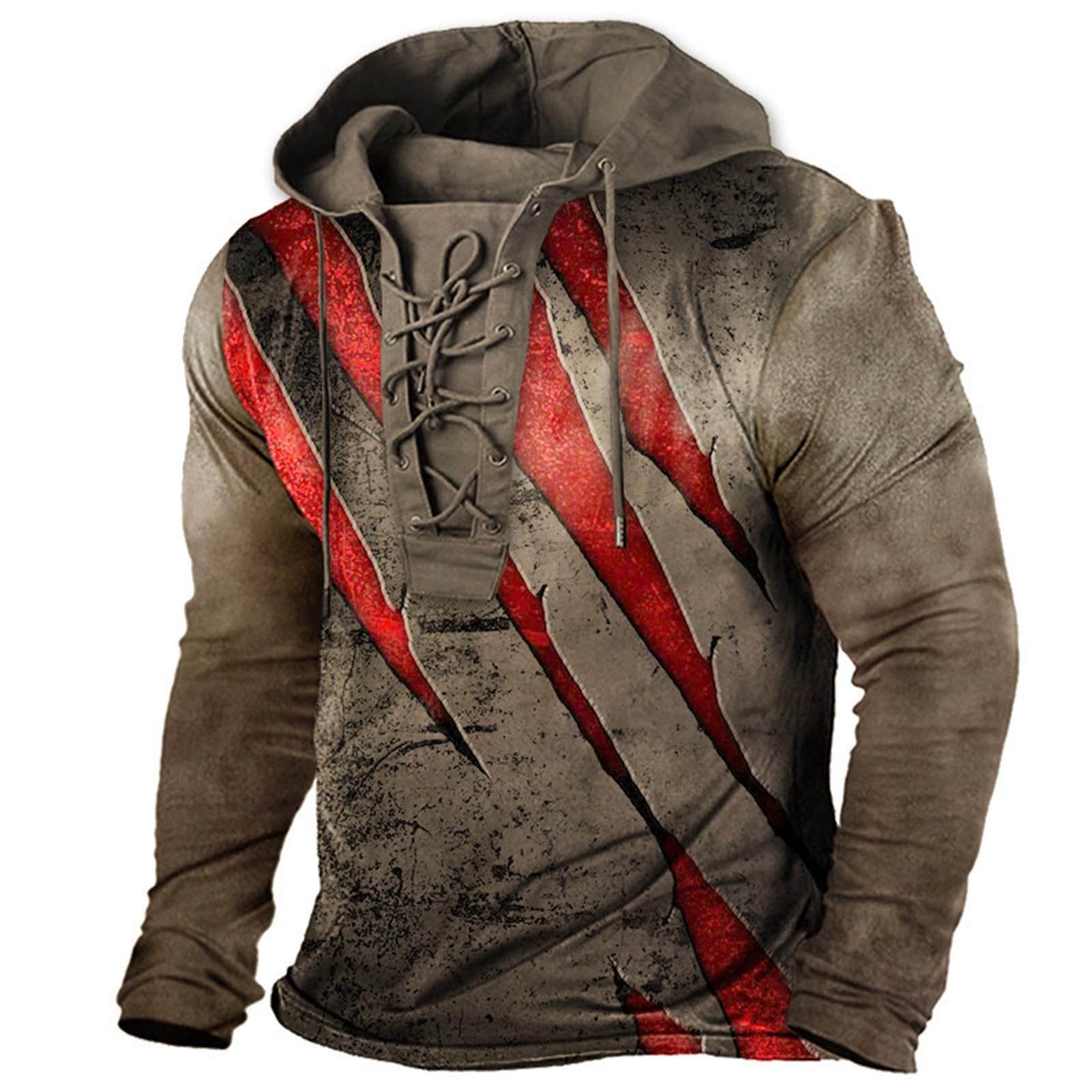 Sweats à capuche vert et chaud style décontracté basique manches longues - 5