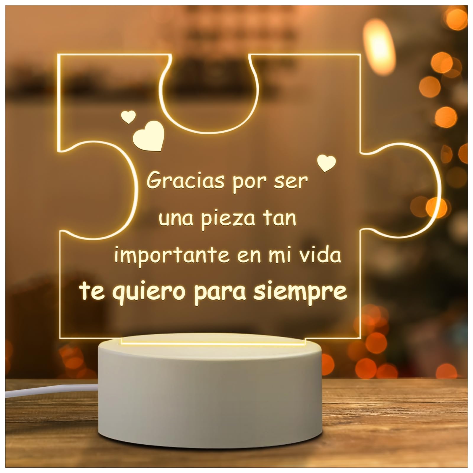 Coldbling Regalos San Valentin Mujer Hombre - Amor Lampara Regalo Aniversario Novio Novia Pareja Navidad, Luz Nocturna Regalos Romanticos Enamorados Cumpleaños Boda Originales para Mujers Hombres