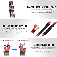 Vista 5 de Bandas de asistencia para dominadas con pies de tela/rodilleras, bandas de resistencia de dominadas, bandas de asistencia para dominadas, banda