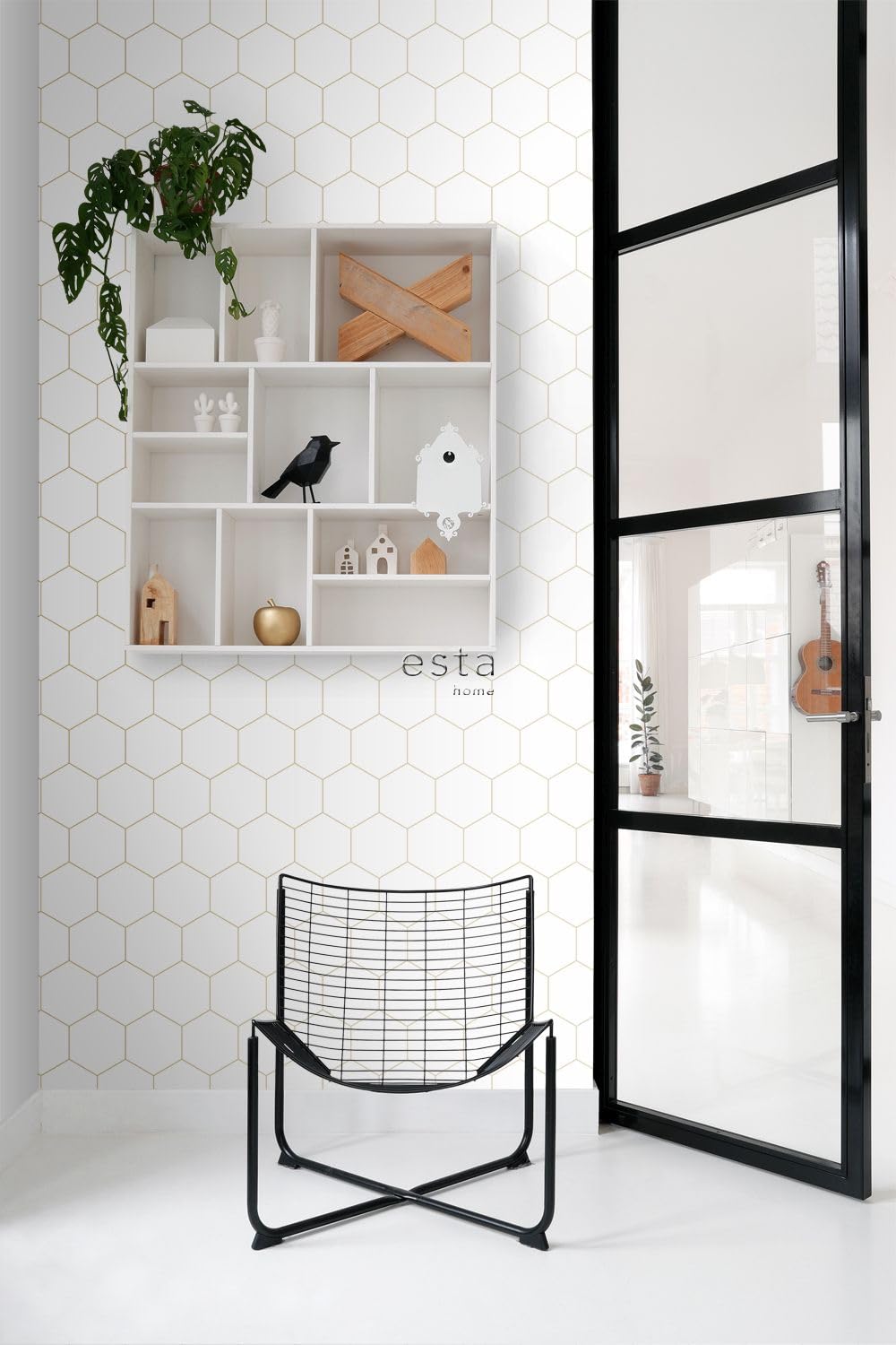 ESTAhome Tapeta klątwa białymIzłotym 53 cm x 10.05 m