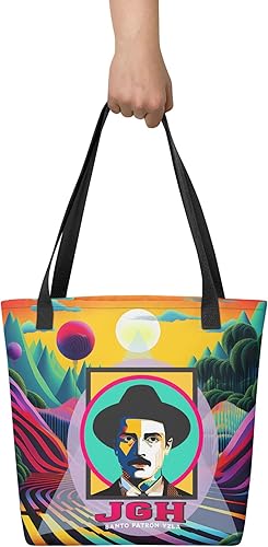 Miniatura 2 de Venezuela Bolso Tote Bag Reutilizable Bolsa de Compras con Diseño Doctor José Gregorio Hernández, Blanco