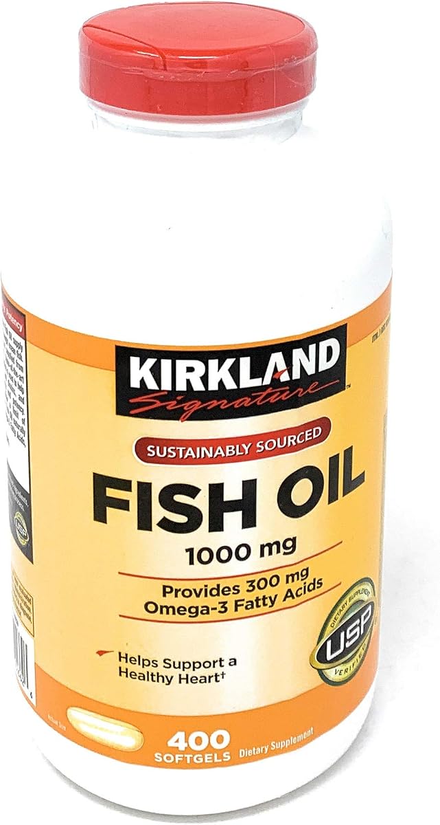 Kirkland Signature Fish Oil Concentrate with Omega-3 Fatty Acids, 400 Softgels, 1000mg