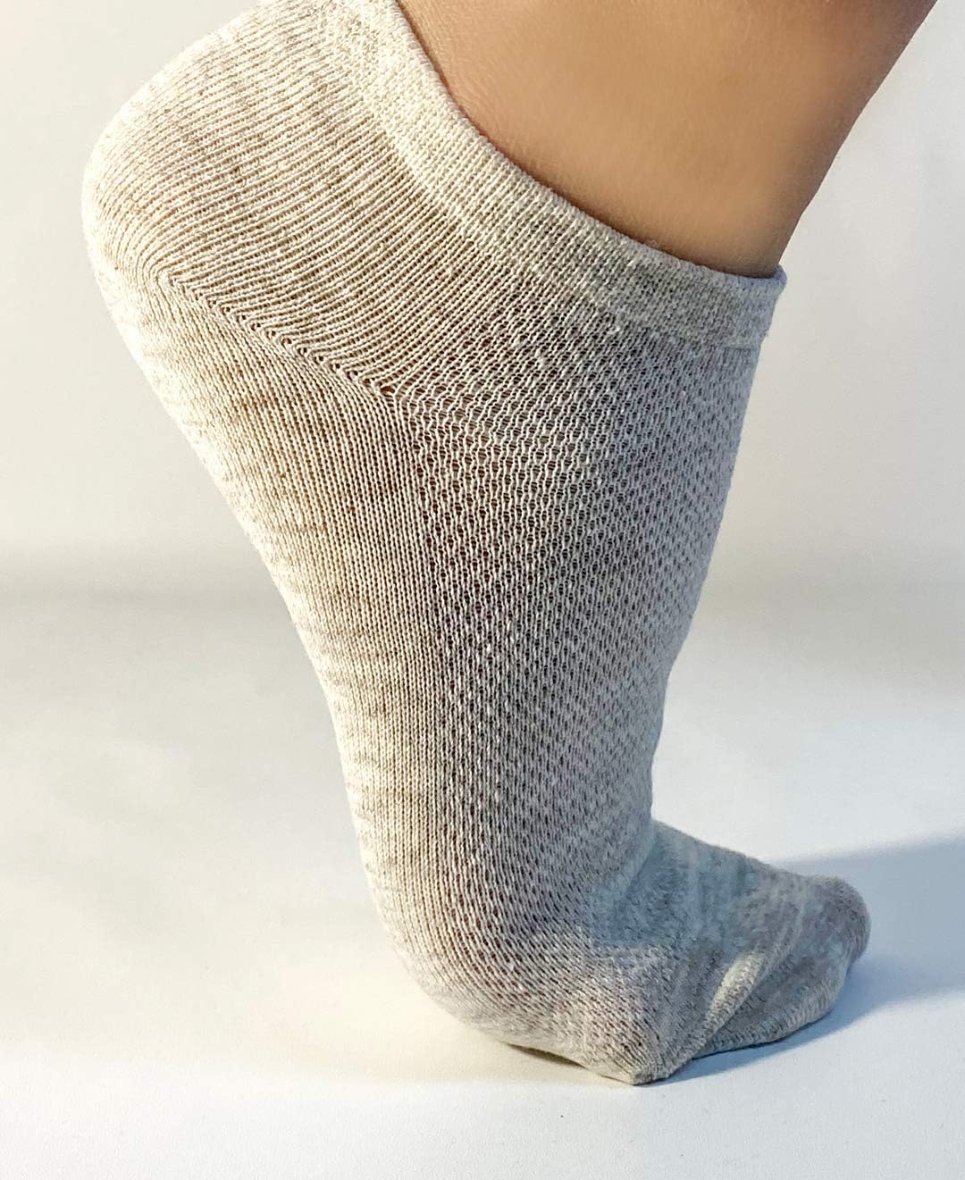 Women's Flax Linen Ankle Socks Quick-Drying Finely Made Mesh-knitted (XL, 5-pack) - Image 6