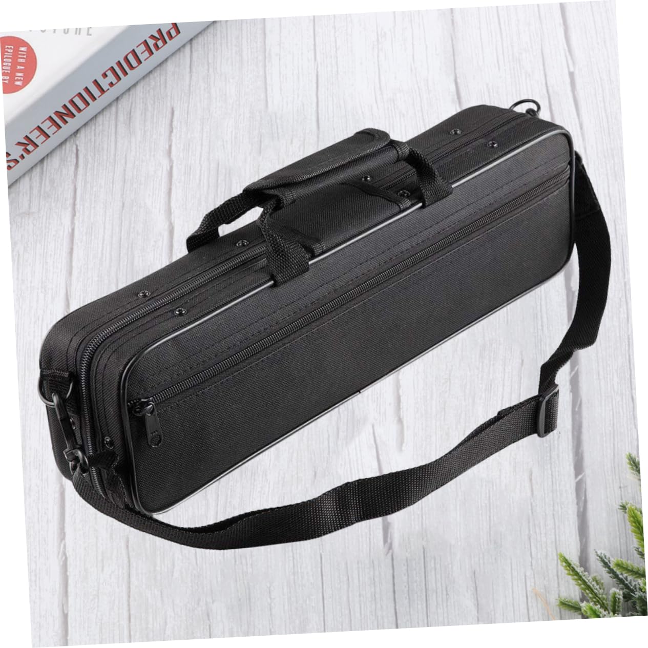 Genérico 1 Pc Bolsas De Flauta Bolso De Tipo Flauta Rígida Para Flauta Cañas De Clarinete Soporte De Clarinete Bolsa De Flauta Bolsa De Concierto De Trompeta Bajo Lienzo Black