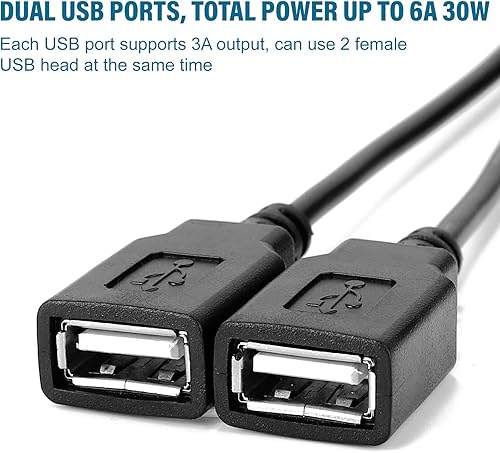 Miniatura 2 de Convertidor DC 12V 24V a 5V 6A 30W Dual USB hembra DC DC Buck Convertidor Adaptador de corriente Módulo reductor