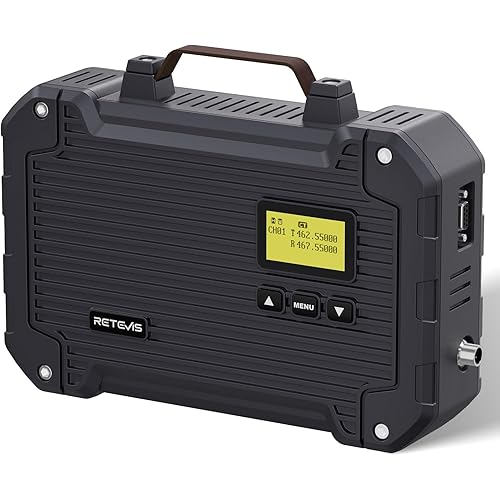 (3rd Gen RT97) Retevis RT97L Up to 25W GMRS High-Power Repeater, IP66 Waterproof, Long Range Base Station Compatible with Raspberry Pi for Farms, Remote Areas & Home Use (1 Pack)