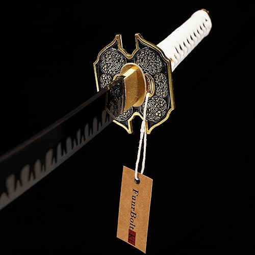 Miniatura 6 de Yamato - Espada Katana de acero al carbono 1095 de 41 pulgadas, espada samurái de espiga completa, juego de armas, colección de accesorios de regalo