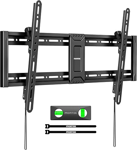 Miniatura 1 de monTEK Soporte de pared de TV inclinable resistente para televisores de 43 a 95 pulgadas, capacidad de 200 libras, soporte de pared delgado de