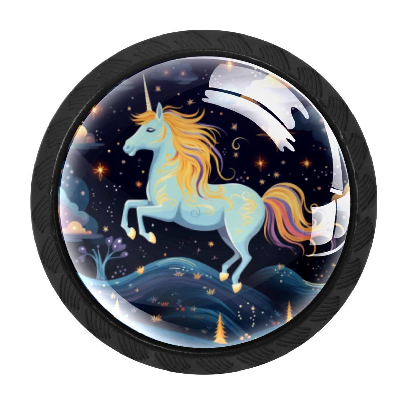 Chenzzzz Multicolored 10 4 Pack Starry Unicorn Drawer Knob Cabinet Hardware