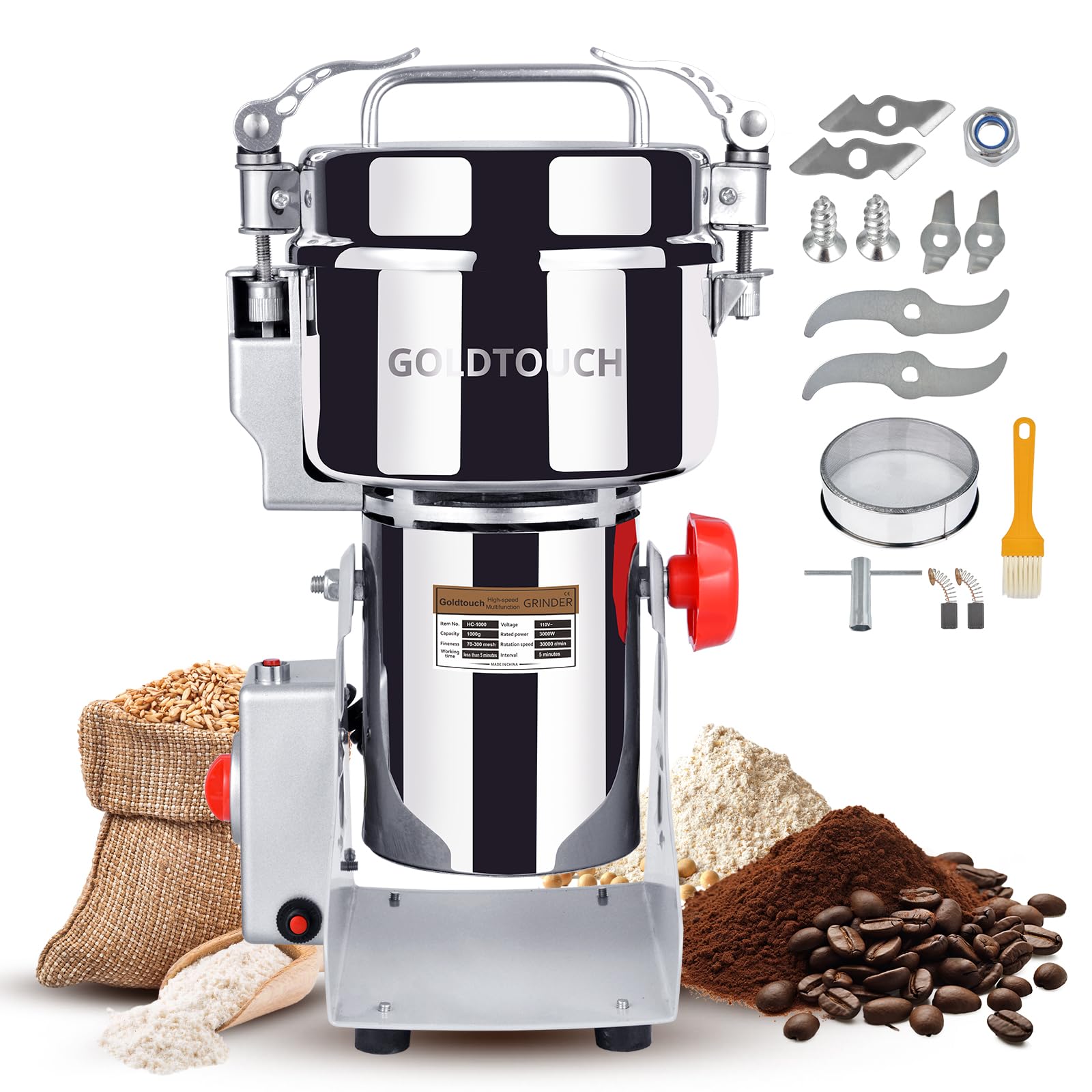 Goldtouch 1000g Electric Grain Mill