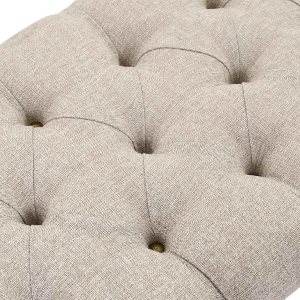 vidaXL BancoAlmacenamiento 103x51x44 cm Tela Asiento Armario Madera Maciza