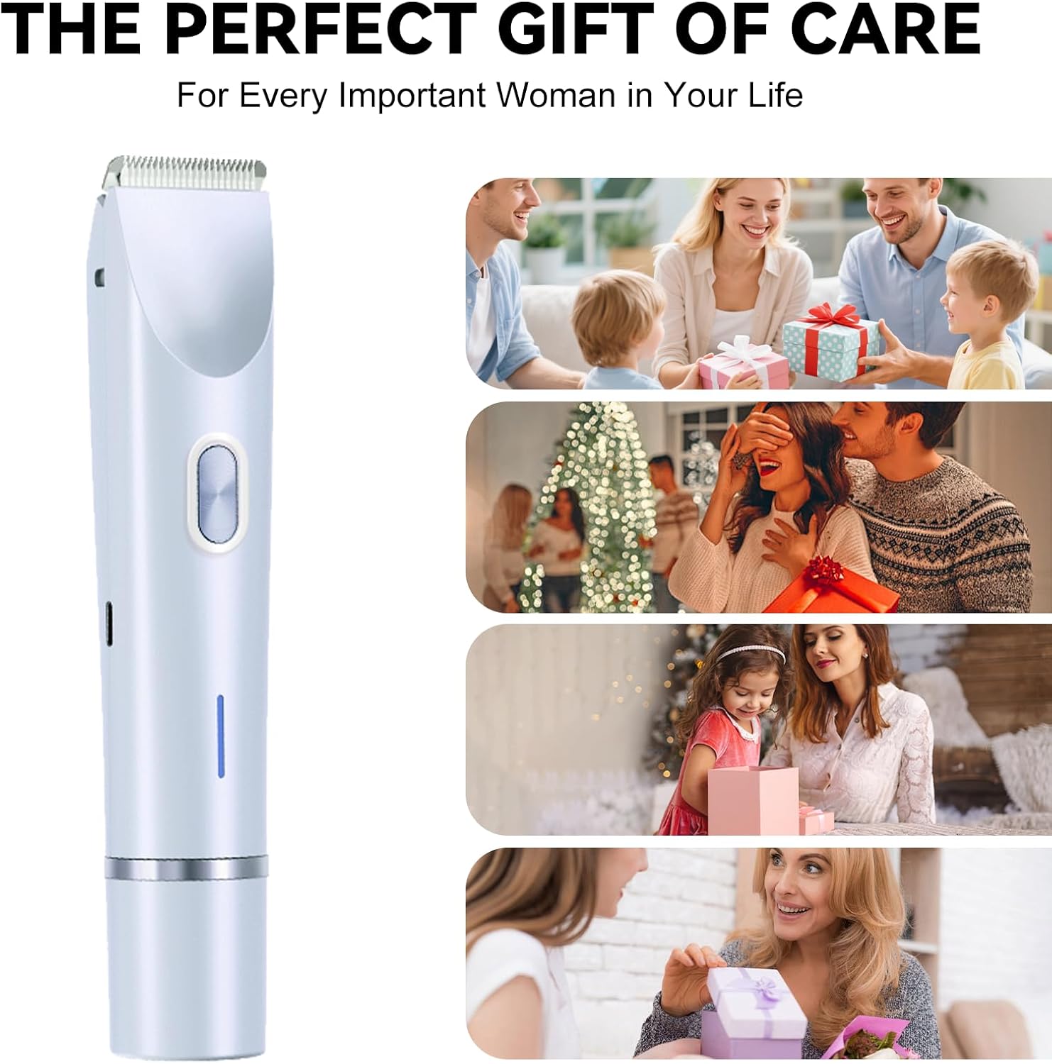 2-in-1 Bikini Trimmer for Women & Electric Razors for Women, Dual Head Design for Intimate Areas, Face, Underarms & Legs, IPX7 Waterproof Rechargeable Shaver, Portable Travel Personal Care (Blue) - Image 7