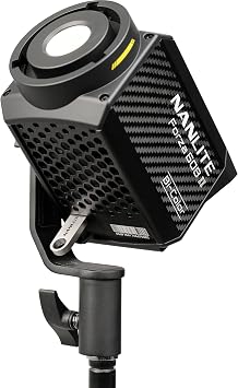 Nanlite Forza 60b Ii Bi Color LED Spotlight with Bowens Adapter | Bi-Color 2700-6500K, Cri 96 and Tlci 98, 72W, Includes 45 Degree Mini Reflector, Bh-Fz60 Battery Grip