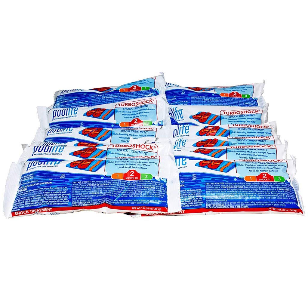 POOLIFE Turbo Shock Chlorine 1 Lbs Bags (12)