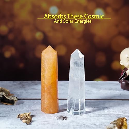 Miniatura 4 de Varita de cristal opalita - Cristal de piedra lunar arcoíris - Piedra natural de cuarzo - Obelisco de cristal - Piedras positivas - Varita de cuarzo