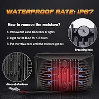 Vista 5 de AUDEXEN Faros delanteros LED de 4 x 6 pulgadas para Kenworth T800 T600 y Peterbilt 379, haz rectangular de 60 W, repuesto H4656, aprobado por DOT