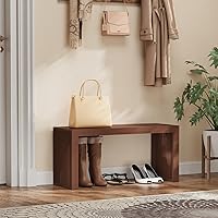 Vista 16 de Banco de comedor de bambú, banco de mesa de cocina de 35 pulgadas, decoración de casa de campo, banco de zapatos de entrada, banco al aire libre